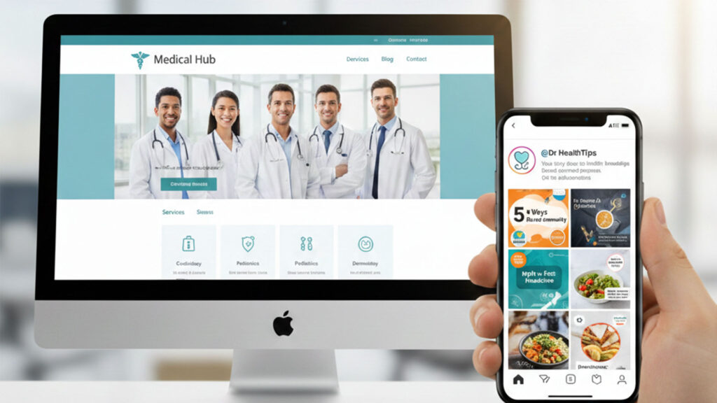 وبسایت پزشکی یا اینستاگرام